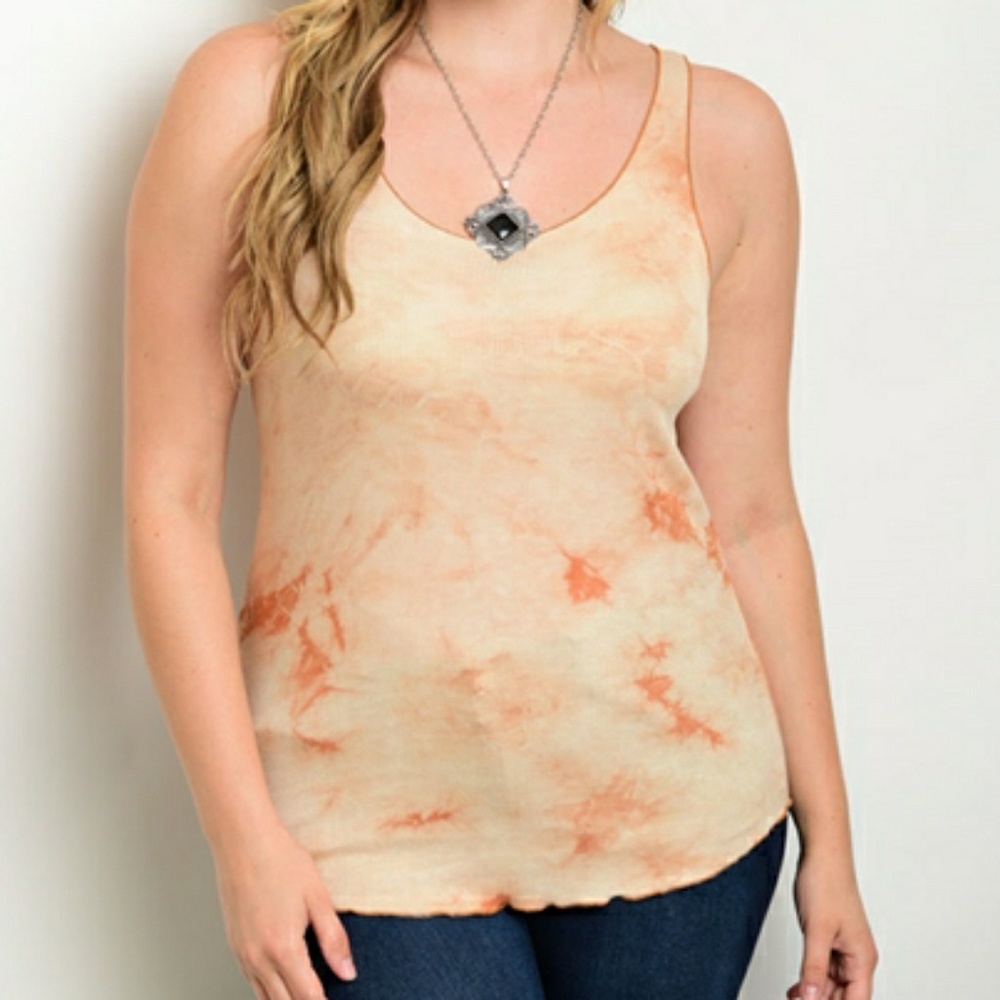 Zenobia Tie Dyed Orange Tank